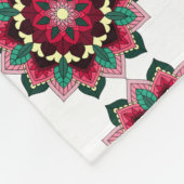 Mandala Muster 02 in tiefrosa Fleece Blanket (Ecke)