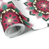 Mandala Muster 02 in tiefrosa Geschenkpapier (Rolleneckpunkt)