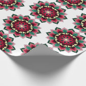 Mandala Muster 02 in tiefrosa Geschenkpapier (Ecke)