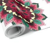 Mandala Muster 02 in tiefrosa Geschenkpapier (Rolleneckpunkt)