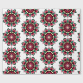 Mandala Muster 02 in tiefrosa Geschenkpapier (Flach)