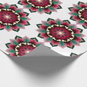 Mandala Muster 02 in tiefrosa Geschenkpapier (Ecke)