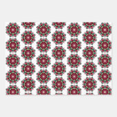 Mandala Muster 02 in tiefrosa Geschenkpapier Set (Vorderseite 2)