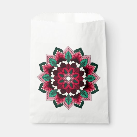 Mandala Muster 02 in tiefrosa Geschenktütchen (Vorderseite)