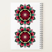 Mandala Muster 02 in tiefrosa Notizblock (Rückseite)