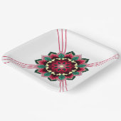 Mandala Muster 02 in tiefrosa Papierplatte Pappteller (Gewinkelt)