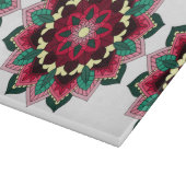 Mandala Muster 02 in tiefrosa Schneidebrett (Ecke)