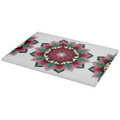 Mandala Muster 02 in tiefrosa Schneidebrett (Ecke)