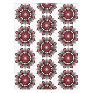 Mandala Muster 02 in tiefrosa Tabletekloth Tischdecke