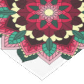 Mandala Muster 02 in tiefrosa Tischdecke (Schrägansicht)