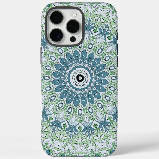 Mandala-Muster an der grünen und blauen Küste Case-Mate iPhone Hülle (Rückseite)
