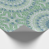 Mandala-Muster an der grünen und blauen Küste Geschenkpapier (Ecke)