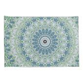 Mandala-Muster an der grünen und blauen Küste Kissenbezug (Rückseite-Rechts)