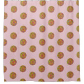 Mandala Muster Boho Chic Pink Duschvorhang (Vorderseite)