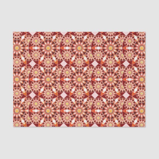 Mandala-Muster, braun, rost, braun, braun, beige Seidenpapier (Vorderseite)