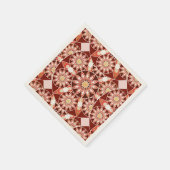 Mandala-Muster, braun, rost, braun, braun, beige Serviette (Ecke)