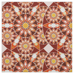Mandala-Muster, braun, rost, braun, braun, beige Stoff