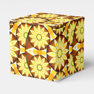 Mandala-Muster, Braun- und Goldtöne Geschenkschachtel