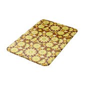 Mandala-Muster, Brauntöne und Gold Badematte (Schrägansicht)