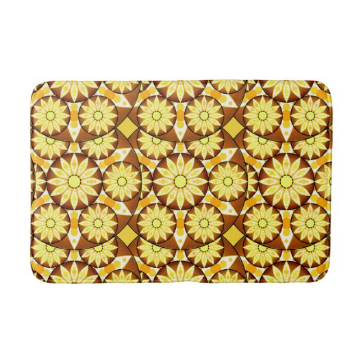 Mandala-Muster, Brauntöne und Gold Badematte (Vorderseite)