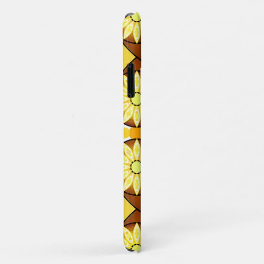 Mandala-Muster, Brauntöne und Gold Case-Mate iPhone Hülle (Hinten/Rechts)