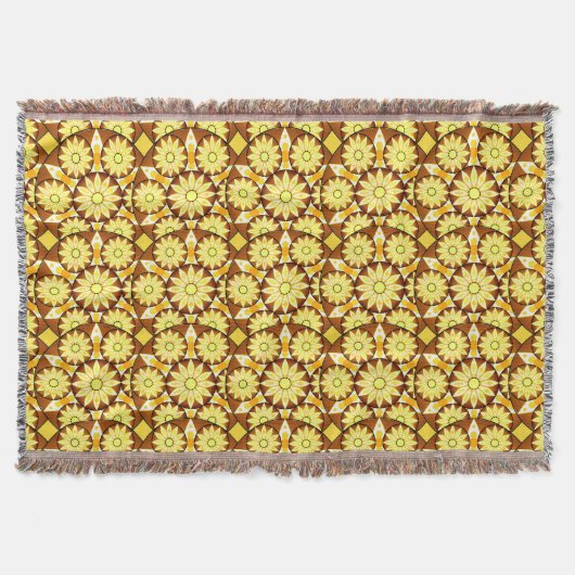 Mandala-Muster, Brauntöne und Gold Decke (Vorderseite)