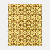 Mandala Muster, Brauntöne und Gold Fleecedecke (Vorderseite)