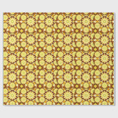 Mandala-Muster, Brauntöne und Gold Geschenkpapier (Flach)