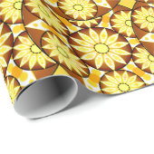 Mandala-Muster, Brauntöne und Gold Geschenkpapier (Rolleneckpunkt)