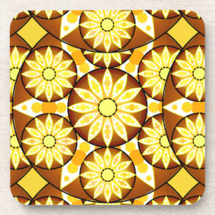 Mandala-Muster, Brauntöne und Gold Getränkeuntersetzer