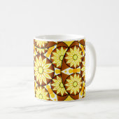 Mandala-Muster, Brauntöne und Gold Kaffeetasse (VorderseiteRechts)