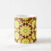 Mandala-Muster, Brauntöne und Gold Kaffeetasse (Mittel)