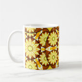 Mandala-Muster, Brauntöne und Gold Kaffeetasse (Links)