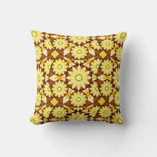 Mandala-Muster, Brauntöne und Gold Kissen