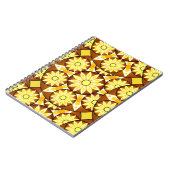 Mandala-Muster, Brauntöne und Gold Notizblock (Linke Seite)
