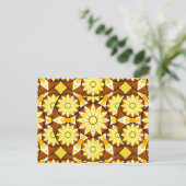 Mandala-Muster, Brauntöne und Gold Postkarte (Stehend Vorderseite)