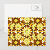 Mandala-Muster, Brauntöne und Gold Postkarte (Vorne/Hinten)