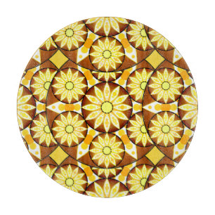 Mandala-Muster, Brauntöne und Gold Schneidebrett