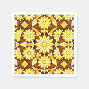 Mandala-Muster, Brauntöne und Gold Serviette
