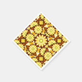 Mandala-Muster, Brauntöne und Gold Serviette (Ecke)