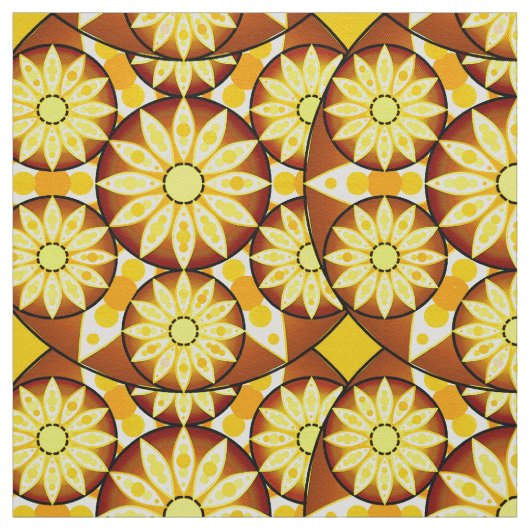 Mandala-Muster, Brauntöne und Gold Stoff (Muster)