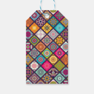 Mandala Muster bunt marokkanisch Geschenkanhänger