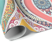 Mandala Muster bunt marokkanisch Geschenkpapier (Rolleneckpunkt)