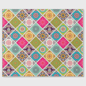 Mandala Muster bunt marokkanisch Geschenkpapier (Flach)