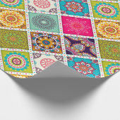 Mandala Muster bunt marokkanisch Geschenkpapier (Ecke)