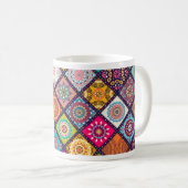 Mandala Muster bunt marokkanisch Kaffeetasse (VorderseiteRechts)