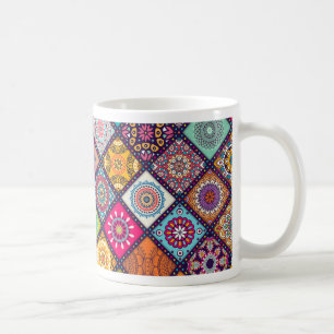 Mandala Muster bunt marokkanisch Kaffeetasse
