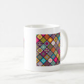 Mandala Muster bunt marokkanisch Kaffeetasse (VorderseiteRechts)