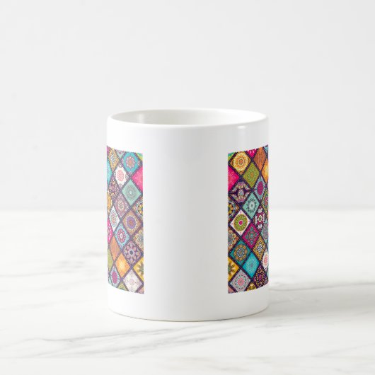 Mandala Muster bunt marokkanisch Kaffeetasse (Mittel)