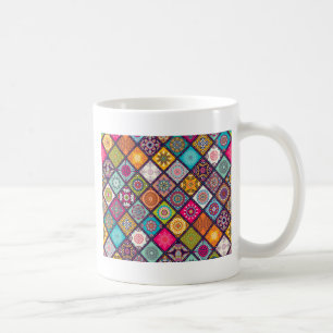Mandala Muster bunt marokkanisch Kaffeetasse
